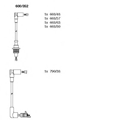 BREMI 600/352 Ignition Cable Kit